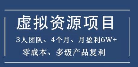 暴疯团队虚拟资源项目，3人团队，4个月，月盈利6W+，高客单价、多产品复利-千木学社