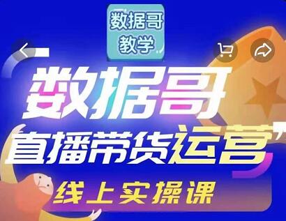 数据哥直播带货运营线上进阶课，让普通人也能靠直播赚钱!-千木学社