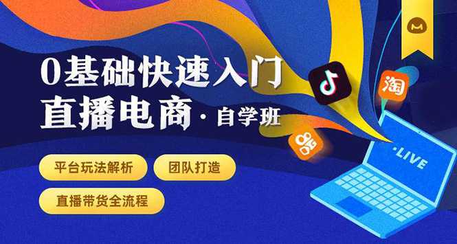 0基础快速入门直播电商课程：直播平台玩法解析-团队打造-带货全流程等环节-千木学社