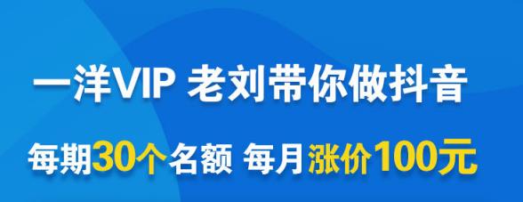 一洋电商抖音VIP，每月集训课+实时答疑+资源共享+联盟合作价值580元-千木学社