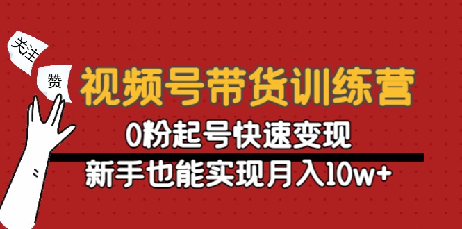 视频号带货训练营：0粉起号快速变现，新手也能实现月入10w+-千木学社