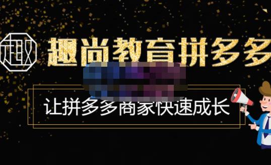 趣尚教育·拼多多运营实操VIP特训营，让拼多多商家快速成长-价值3180元-千木学社