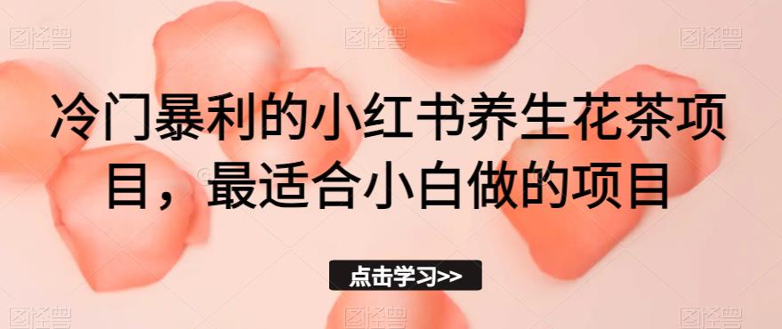 冷门暴利的小红书养生花茶项目，最适合小白做的项目【揭秘】-千木学社