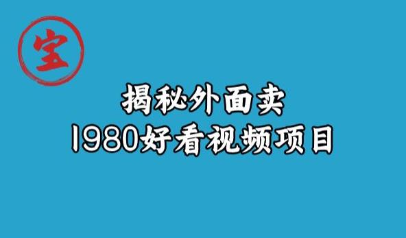 宝哥揭秘外面卖1980好看视频项目，投入时间少，操作难度低-千木学社
