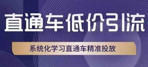 直通车低价引流课，系统化学习直通车精准投放-千木学社