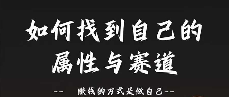 赛道和属性2.0：如何找到自己的属性与赛道，赚钱的方式是做自己-千木学社